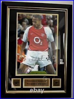 Thierry Henry Official Arsenal Signed Framed Photo Arsenal COA