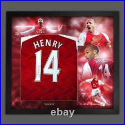 Thierry Henry Signed Arsenal Football Shirt In A Frame Picture Mount Display