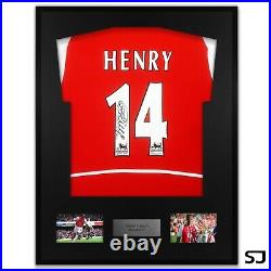 Thierry Henry Signed Arsenal Shirt Framed COA Photo Proof Red Invincibles 03/04