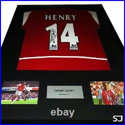 Thierry Henry Signed Arsenal Shirt Framed COA Photo Proof Red Invincibles 03/04