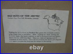 Thomas Mangelsen Bad Boys of the Arctic (1992) 14 x 20 signed photo framed