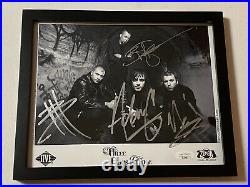 Three Days Grace Autographed Signed Framed Rare Promo Photo Jsa Coa # Ss27867
