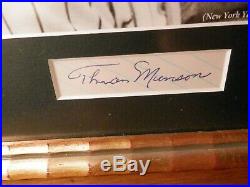 Thurman Munson signed cut signature framed