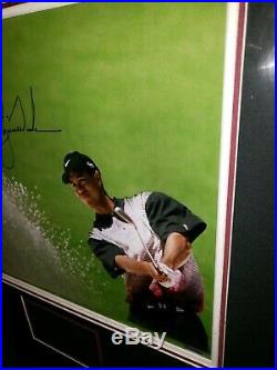 Tiger Woods Signed 16x20 Golf Photo Autographed Framed 27x28 UDA COA AUTO