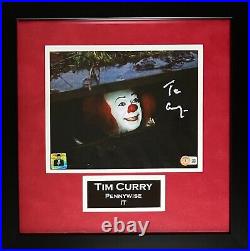Tim Curry autographed signed framed 8x10 photo IT The Movie Beckett Pennywise