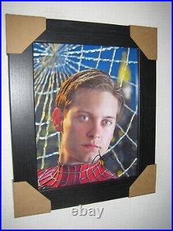 Tobey Maguire Spider-Man Hand Signed Photograph (8x10) Framed + CoA