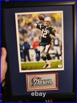 Tom BRADY Autographed Signed Football Photo Picture FRAMED COA