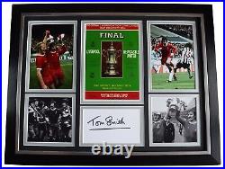 Tommy Smith Signed Autograph framed 16x12 photo display Liverpool FA Cup 1974
