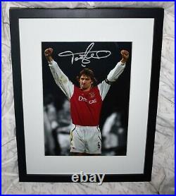 Tony Adams boldly signed Arsenal FC framed with photo evidence authenticity
