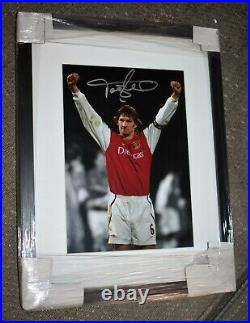 Tony Adams boldly signed Arsenal FC framed with photo evidence authenticity
