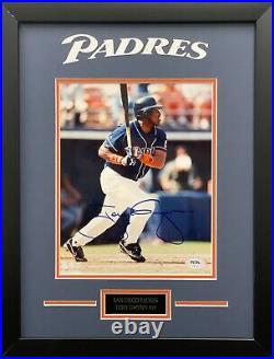 Tony Gwynn autographed signed framed 8x10 photo MLB San Diego Padres PSA COA