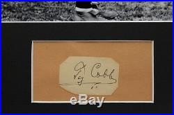 Ty Cobb (d. 1961) Autograph Signed Cut 8x10 Photo and Matting Ready to Frame