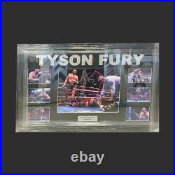 Tyson Fury Signed 16 x 12 KO Picture Montage Framed COA
