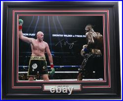 Tyson Fury Signed Framed 16x20 Photo vs. Deontay Wilder BAS