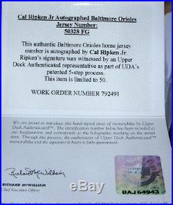 UDA Cal Ripken Jr Upper Deck Signed Numbers Framed LE 25/50 Orioles RARE