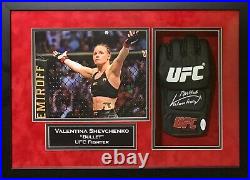 Valentina Shevchenko autographed signed Glove framed with 8x10 UFC JSA COA