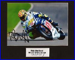 Valentino Rossi Hand Signed Mounted & Framed Photo Print Signed COA Great Gift