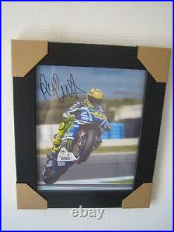 Valentino Rossi Hand Signed Photograph (8x10) Framed + CoA