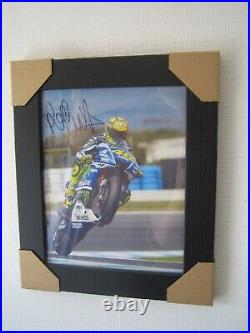 Valentino Rossi Hand Signed Photograph (8x10) Framed + CoA