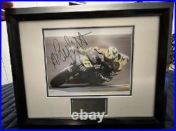 Valentino Rossi signed photo framed and authenticated autograph