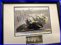 Valentino Rossi signed photo framed and authenticated autograph