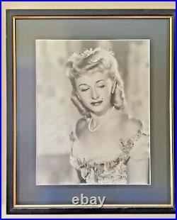 Vera Ralston Signed Original 11x14 Photograph Beautifully Framed