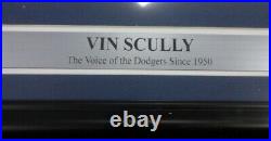 Vin Scully Autographed Signed Framed 8x10 Photo With Check Dodgers 98234