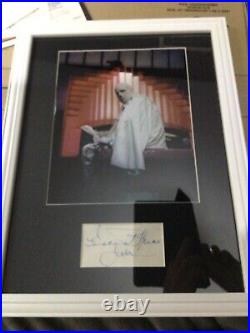 Vincent Price Authentic Signature Dr Phibes Picture Black Mount Frame Signed