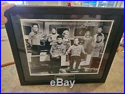 Vintage Authentic 9 Cast Signed RARE Star Trek Framed Photograph w COA