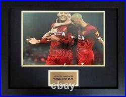Virgil Van Dijk Liverpool FC EPL Football Framed Signed Autograph Photo COA