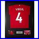 Virgil Van Dijk Signed Liverpool Shirt Framed Display VVD 4 Red Home Kit COA