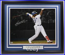 Vladimir Guerrero Jr. Signed Framed Toronto Blue Jays 16x20 Baseball Photo BAS