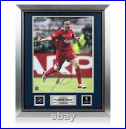 Vladimir Smicer Official UEFA Champions League Signed and Framed Liverpool Photo