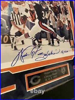WALTER PAYTON AUTOGRAPHED CHICAGO BEARS 8X10 PHOTO FRAMED SIGNED AUTO SteinerCOA