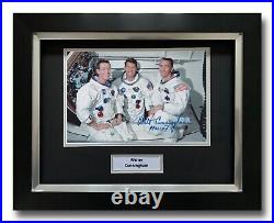 Walt Cunningham Hand Signed Framed Photo Display Apollo Autograph