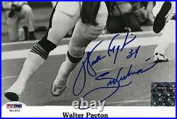Walter Payton Autographed Chicago Bears 8x10 Photo Jersey PSA DNA COA Framed
