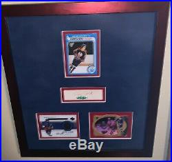 Wayne Gretzky RC Signed Autograph UDA Certified X4 Worn Memorabilia Framed