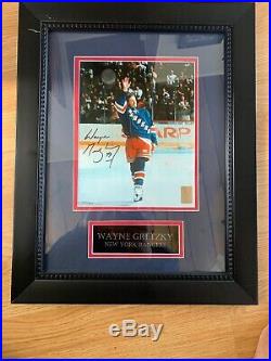 Wayne Gretzky Rangers Final Game signed 8 X 10 photo framed auto Steiner WGA COA