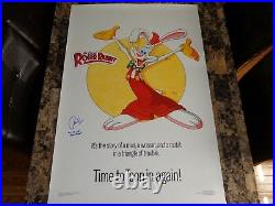 Who Framed Roger Rabbit Rare Signed 1-Sheet Movie Poster Charles Fleischer Photo