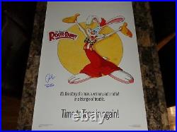 Who Framed Roger Rabbit Rare Signed 1-Sheet Movie Poster Charles Fleischer Photo