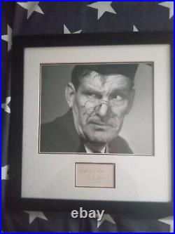 Will Hay Signed 18 X 14 Mounted & Framed Photo Coa