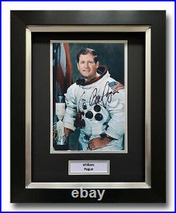 William Pogue Hand Signed Framed Photo Display Apollo Autograph