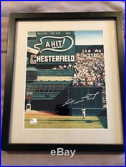 Willie Mays signed Bill Purdom Painting FRAMED and AUTHENTICATED by GAI
