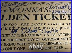 Willy Wonka All Kids x5 Signed Framed Golden Ticket JSA COA Autograph Movie Cast