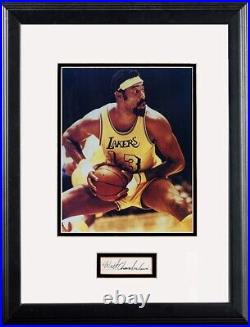 Wilt Chamberlain Signed Autographed Cut Framed Presentation Piece JSA