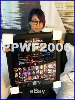 Wwe Asuka Hand Signed Autographed Royal Rumble Framed Plaque With Pic Proof Coa
