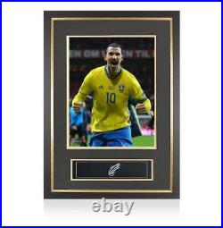 Zlatan Ibrahimovic Signed Plaque and Photo Frame Sweden Legend Autograph